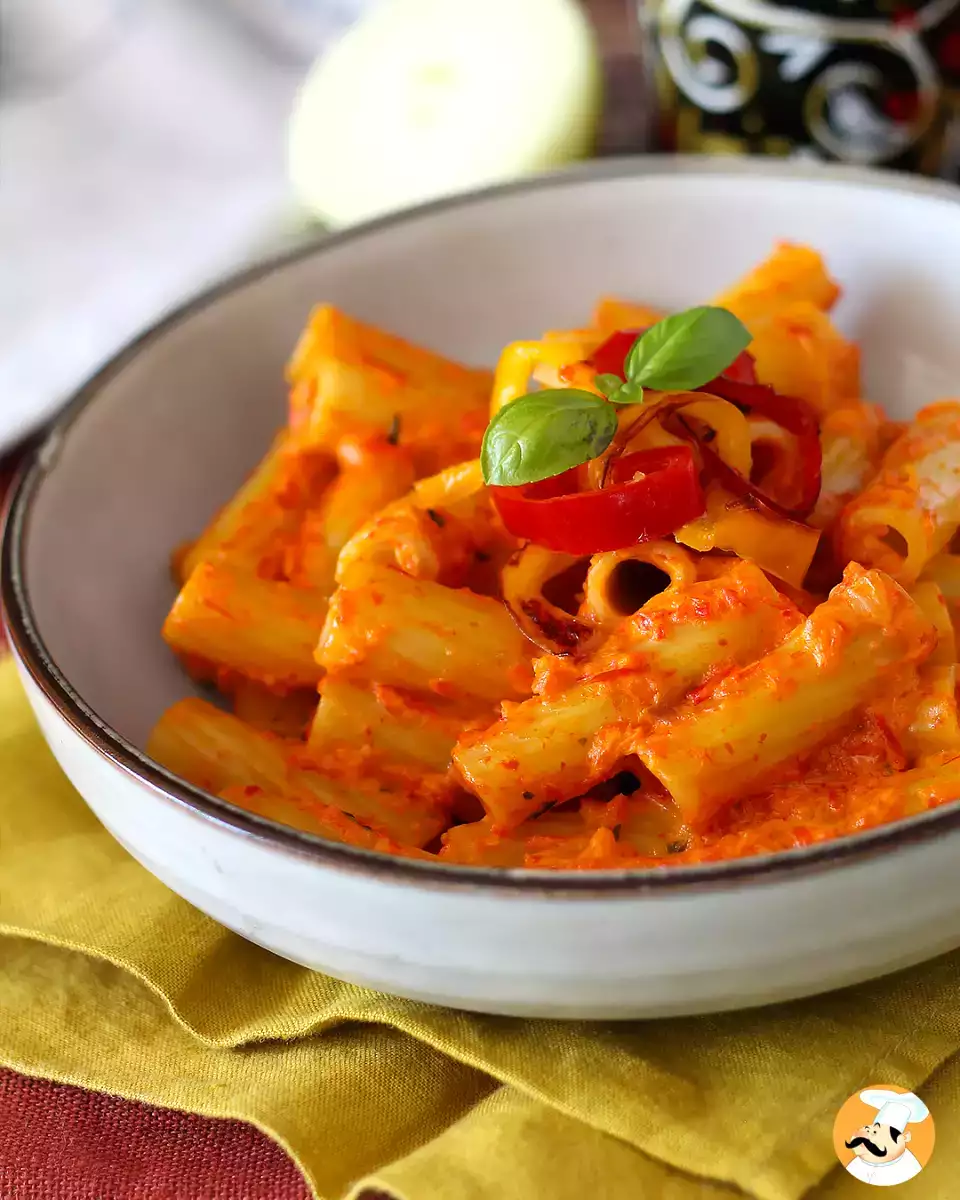 5. Pasta med peberfløde og philadelphiasauce