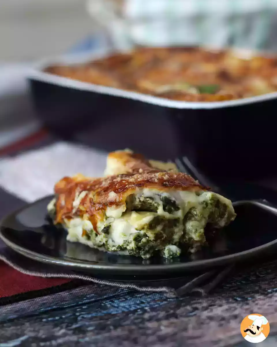 Vegetarisk ricotta- og spinatlasagne