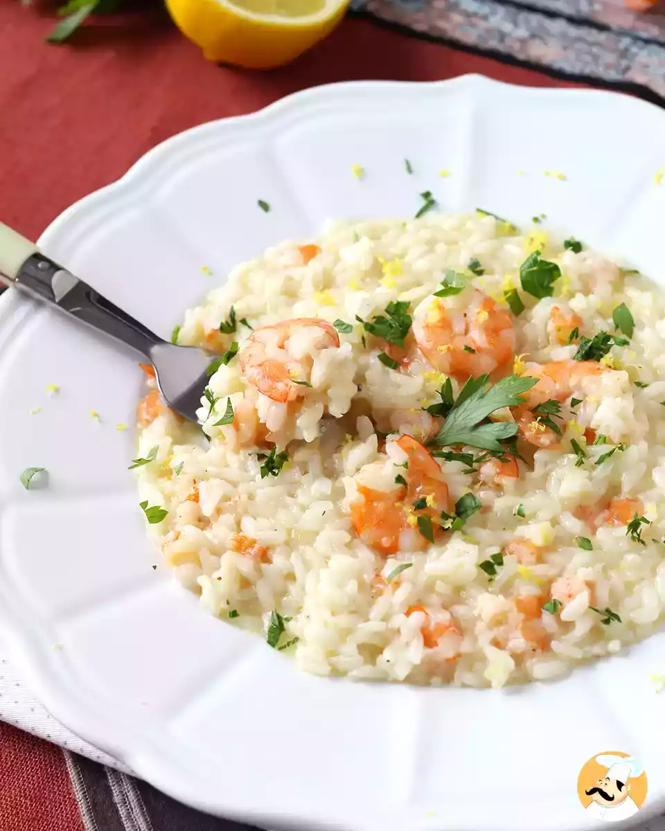 10. Risotto med rejer og citron