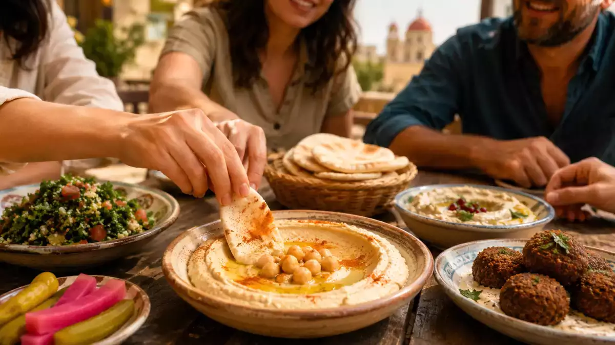 Mezze, libanesiske tapas : små retter og opskrifter til at rejse med ganen