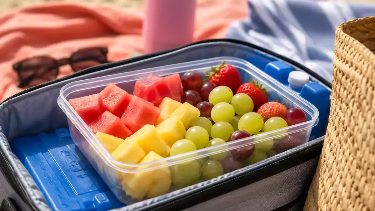 Sådan tager du frugt med på stranden, uden at varmen spiller dig et puds