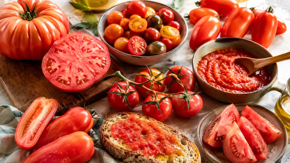 Hvilken tomat skal man vælge til de forskellige retter: gazpacho, salat, tomatsauce eller brød med tomat?