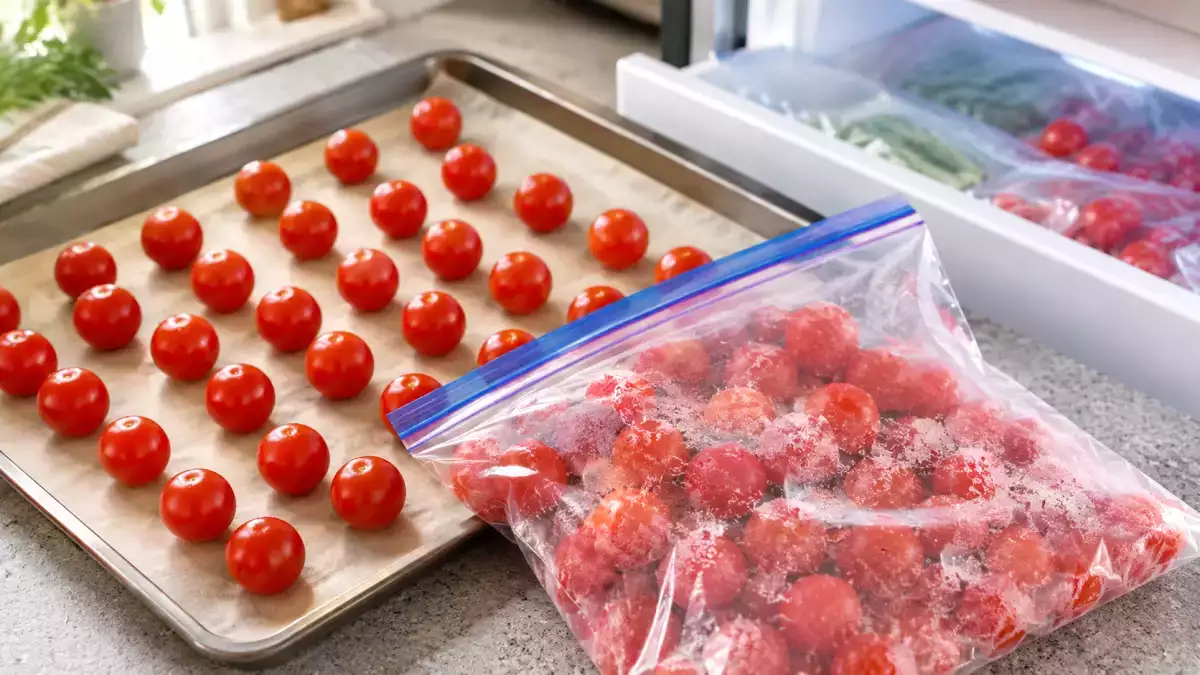 Sådan fryser du cherrytomater ned, så de stadig er perfekte om vinteren: ikke længere en samlet klump