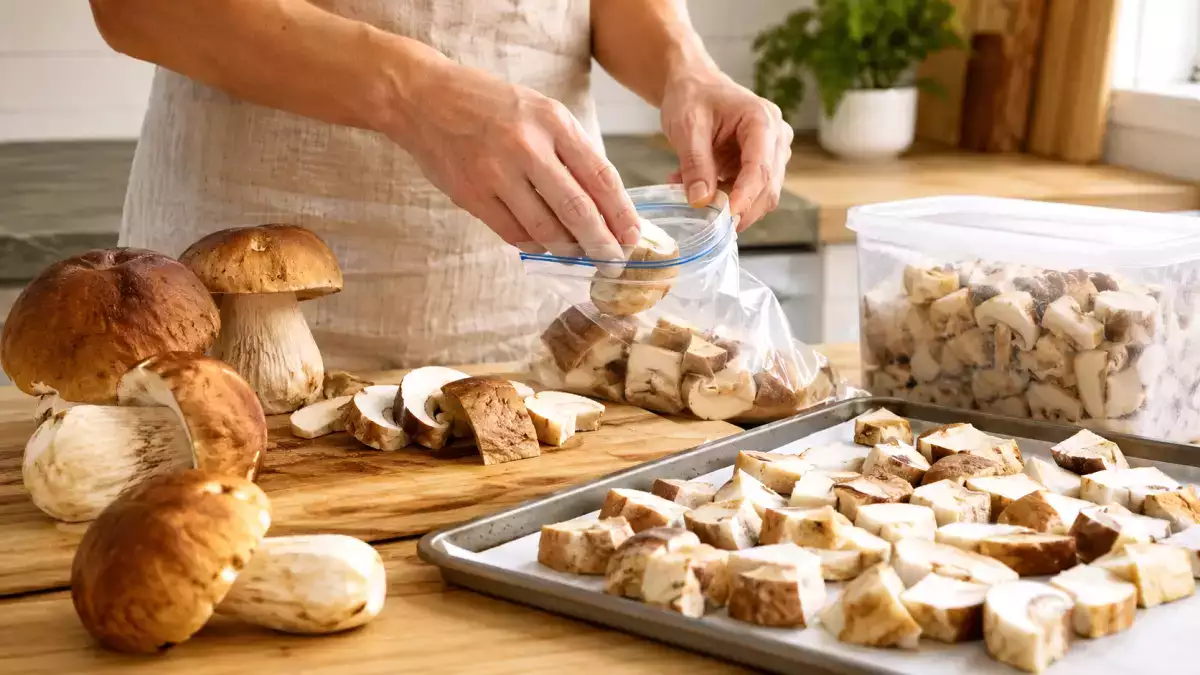 Friske porcini-svampe i fryseren: det enkle trin, der bedst bevarer duften og konsistensen
