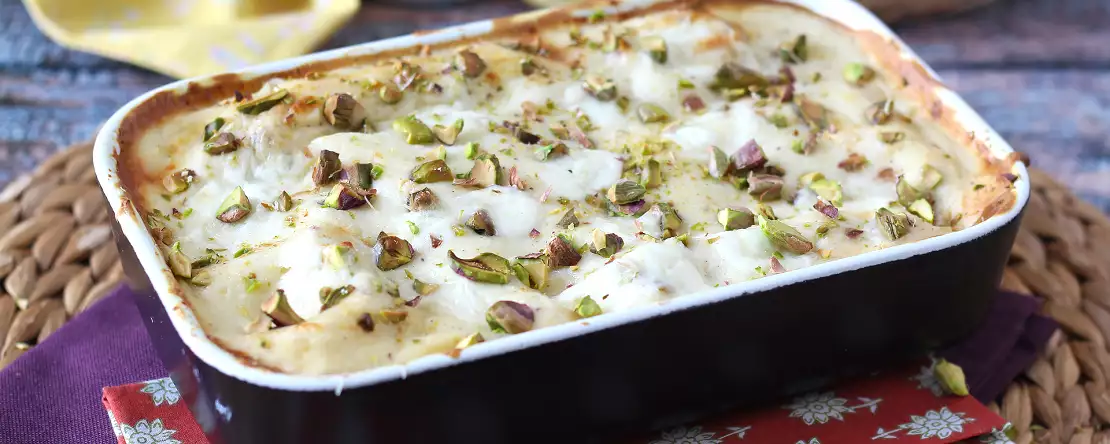 Lasagne di pesce: den cremede opskrift med laks, burrata og pistacienødder, der revolutionerer søndagsfrokosten