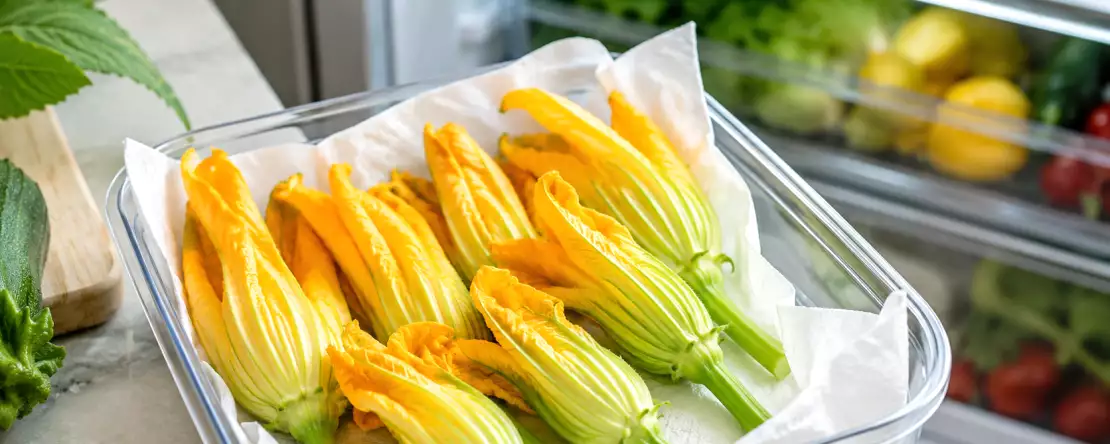 Sådan opbevarer du courgetteblomster, uden at de visner: det enkle trin, som mange overser