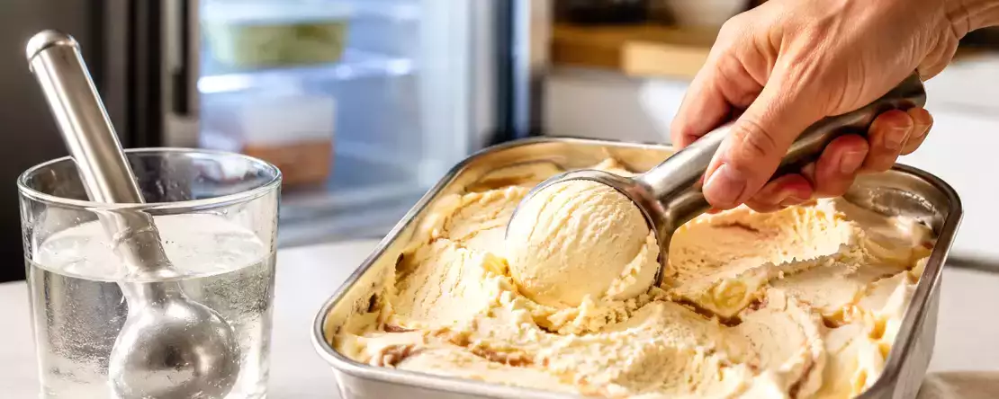 Aldrig mere hård is: det superenkle trick til at servere is, der lige er taget ud af fryseren