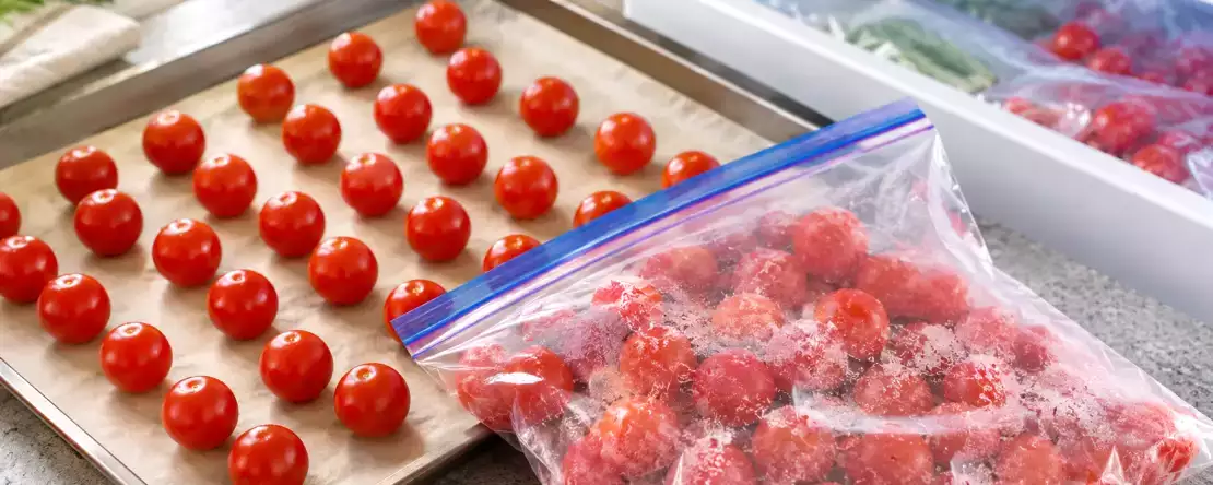 Sådan fryser du cherrytomater ned, så de stadig er perfekte om vinteren: ikke længere en samlet klump