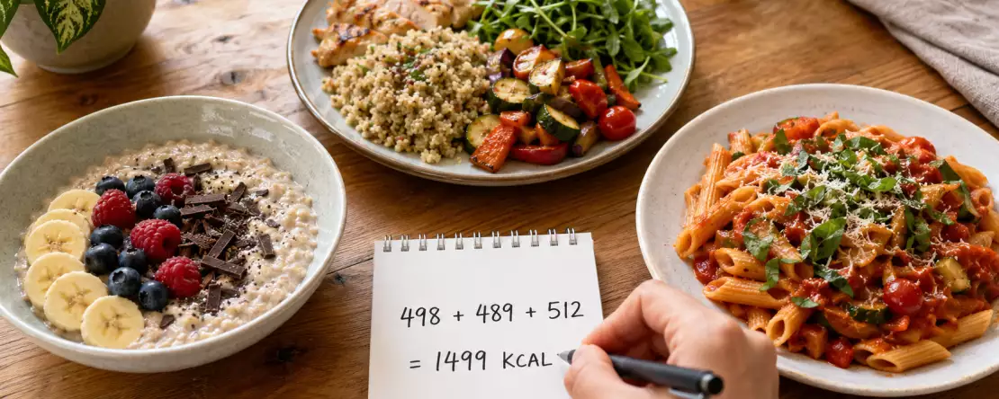 Hvordan ser en menu på 1500 kcal egentlig ud? Her er et eksempel på en hel dag med 1499 kcal