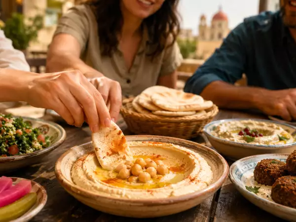 Mezze, libanesiske tapas : små retter og opskrifter til at rejse med ganen
