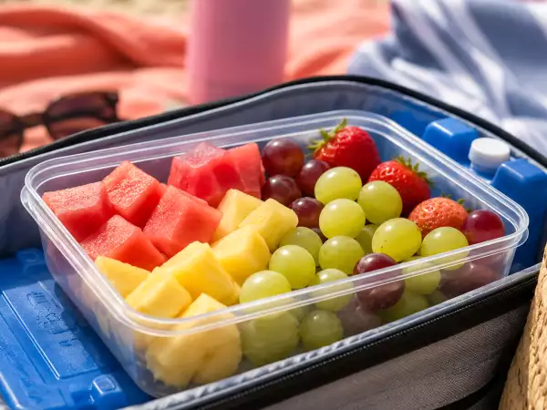Sådan tager du frugt med på stranden, uden at varmen spiller dig et puds