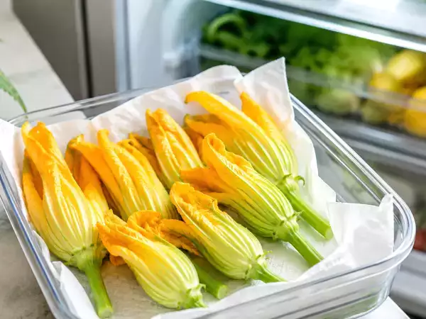 Sådan opbevarer du courgetteblomster, uden at de visner: det enkle trin, som mange overser