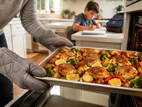 Er det umuligt at lave aftensmad på en hverdagsaften? Lad bagepladen klare arbejdet