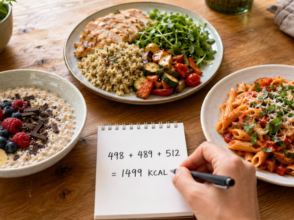 Hvordan ser en menu på 1500 kcal egentlig ud? Her er et eksempel på en hel dag med 1499 kcal