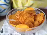 Opskrift Søde kartoffelchips i mikroovn