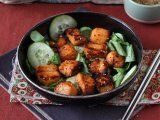 Opskrift Air fryer-laksbidder med asiatisk marinade