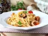 Opskrift Pasta med frosne skaldyr, den velsmagende og meget hurtige forret