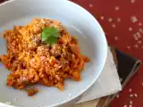 Opskrift Risotto 'nduja og pølse, en første ret med intens smag
