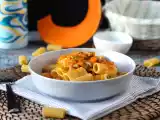 Opskrift Pasta med græskar og pølse