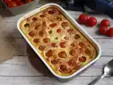 Opskrift Krydret clafoutis med cherrytomater og tun