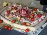 Opskrift Hvordan laver man et charcuteri-fad? fold det til en rosenform!