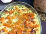 Opskrift Sød kartoffelgratin med kokosmælk og karry