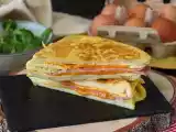 Opskrift Omelet express sandwich - fransk toast omelet sandwich - æggesandwich hack