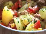 Opskrift Kartoffel-, tun- og tomatsalat