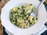 Opskrift One pot-pasta med spinat, gedeost og kylling