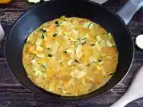 Opskrift Omelet med peberfrugt og courgette