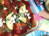 Opskrift Enchiladas med kylling og chilisauce