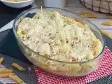 Opskrift Pastagratin med skinke og ost