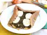 Opskrift Boghvedepandekage med spinat, skinke og gedeost