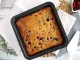 Opskrift Brownie med hvid chokolade og rød frugt (blondie)