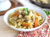 Opskrift Chow mein (chao men), kinesiske nudler med kylling og grøntsager
