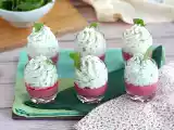 Opskrift Verrines med rødbede- og rucola-mousse