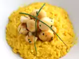 Opskrift Risotto af kammuslinger med safran