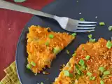 Opskrift Omelet med sprøde ris og sojabønner, et krydret måltid, der er hurtigt og affaldsfrit!
