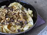 Opskrift Pandekage-tagliatelle med chokolade og peanuts!