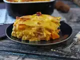 Opskrift Lasagne med græskar, speck og cremede, sprøde valnødder