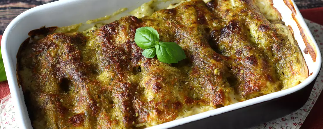 Cremet pestocannelloni i gratin: den nemme og velsmagende opskrift