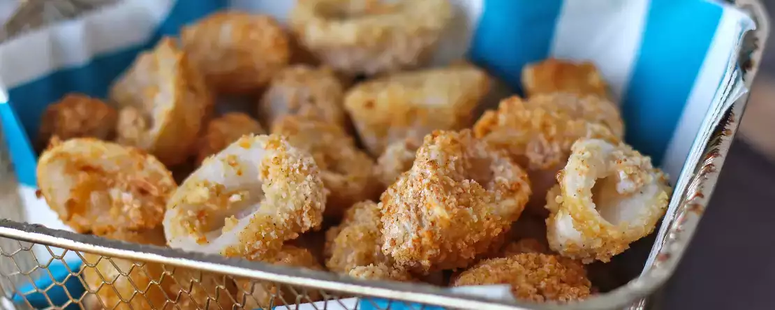 Blæksprutteringe i luftfryser sprøde og lette