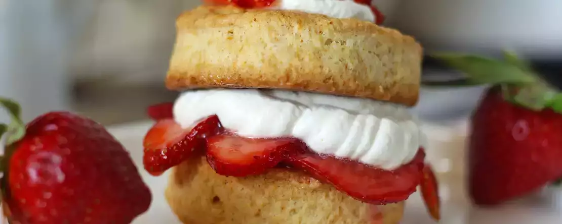 Strawberry shortcake, den amerikanske jordbærkage med fløde, der aldrig slår fejl