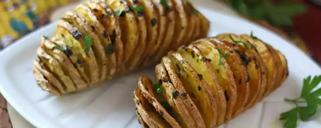Hasselback-kartofler i luftfryseren: sprøde, smeltende i munden og ultra-nemme!