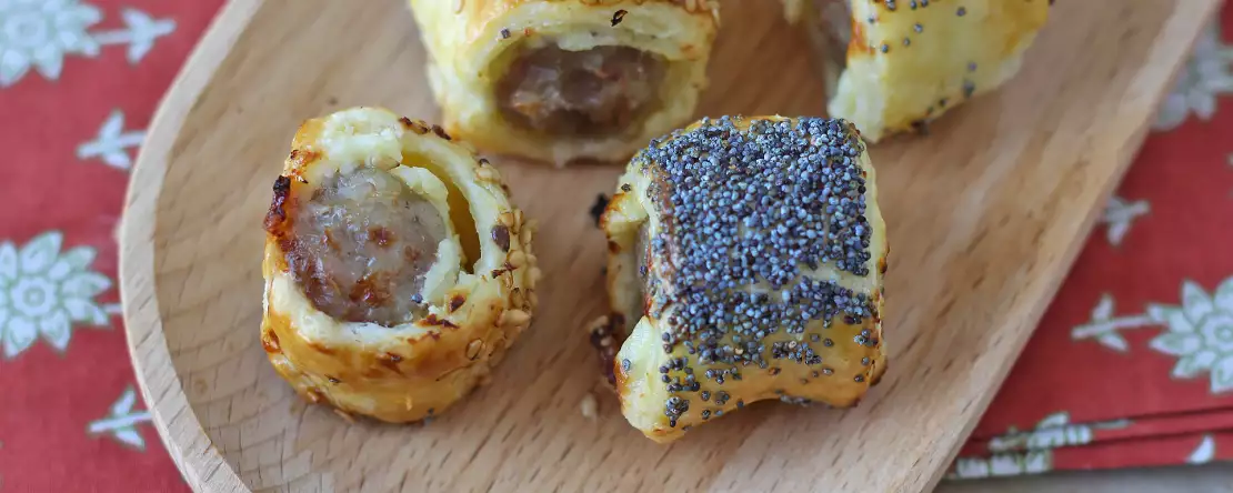 Pølse- og ostesnacks i luftfritøren
