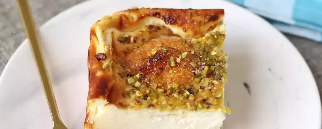 Cheesecake med smeltende abrikoser