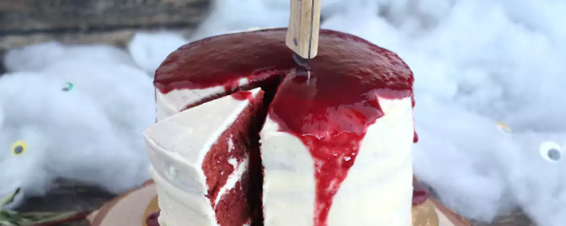 Red Velvet-kage til Halloween!
