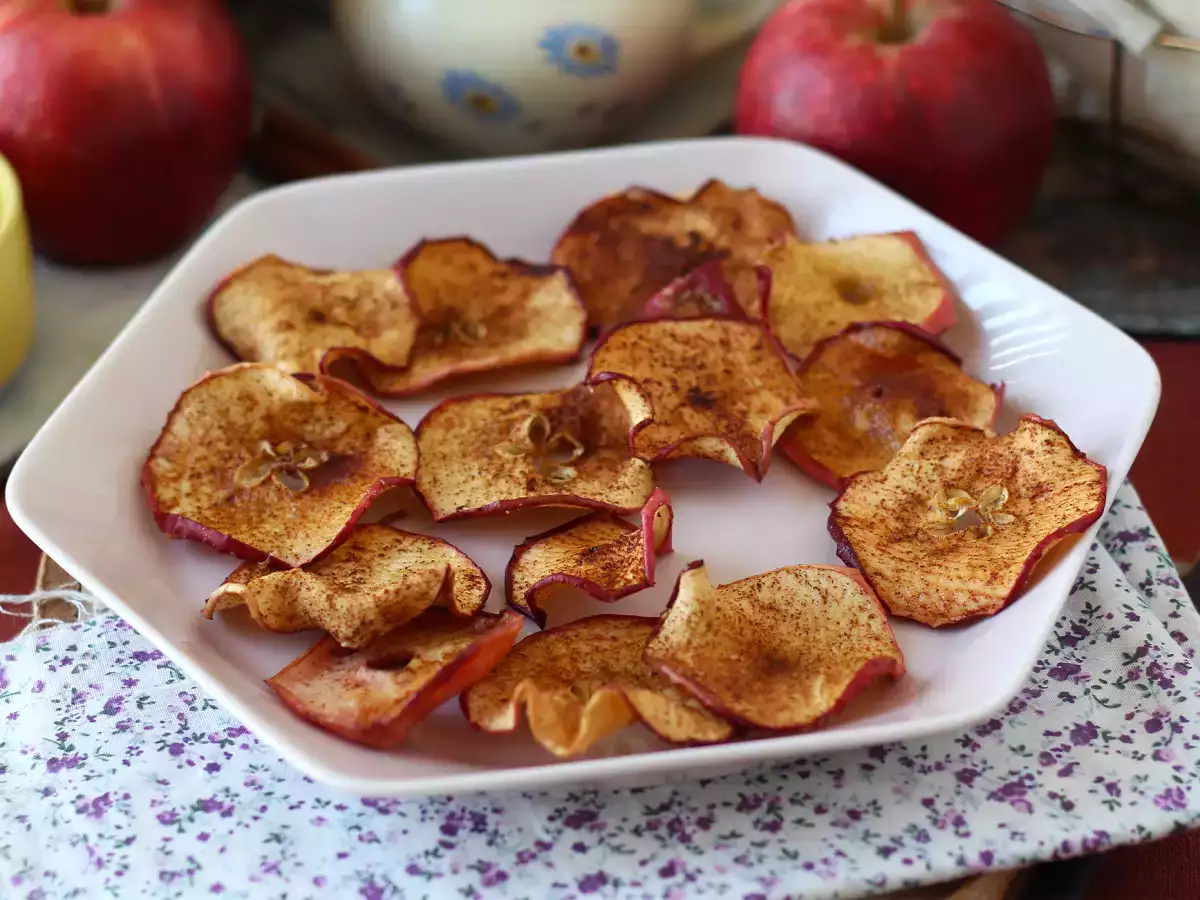 Opskrift Kanel-æblechips med air fryer