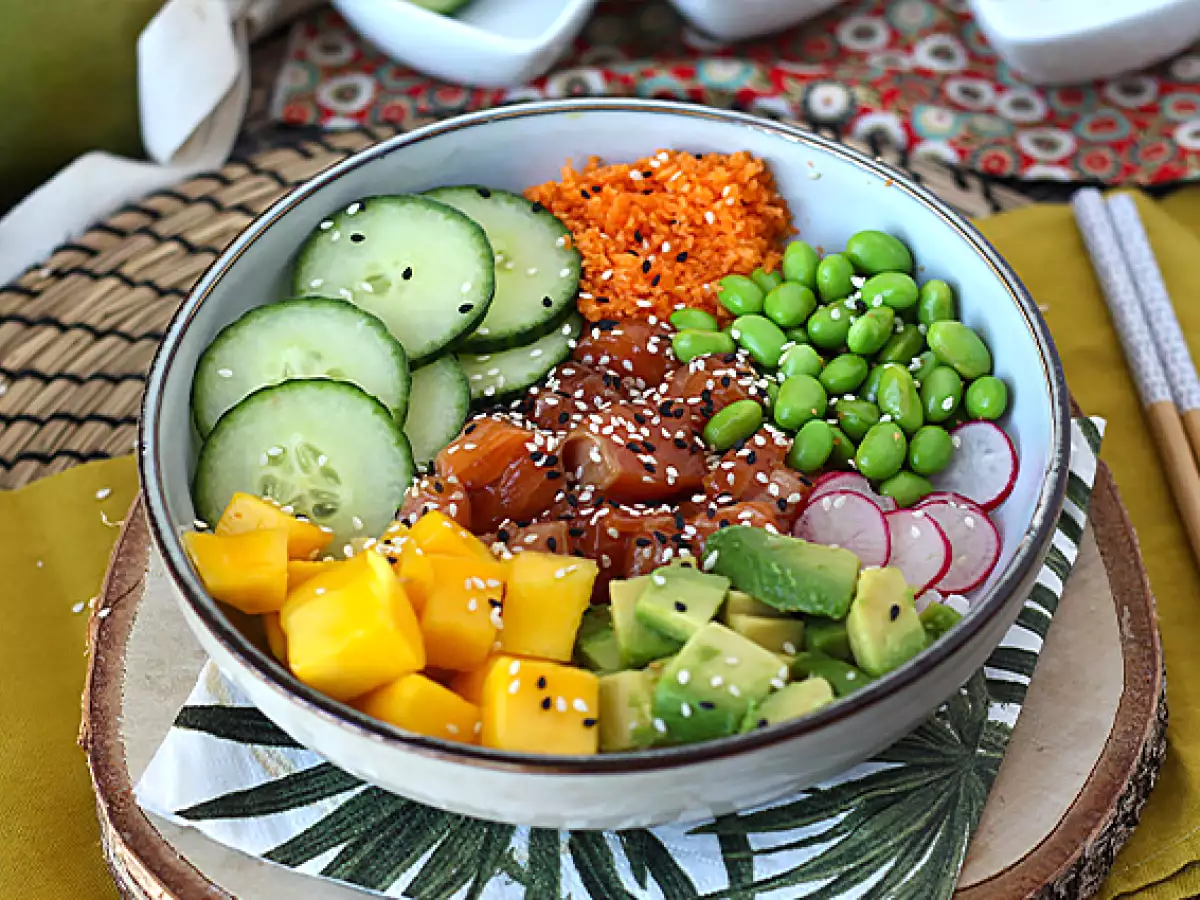Opskrift Poké bowl med laks