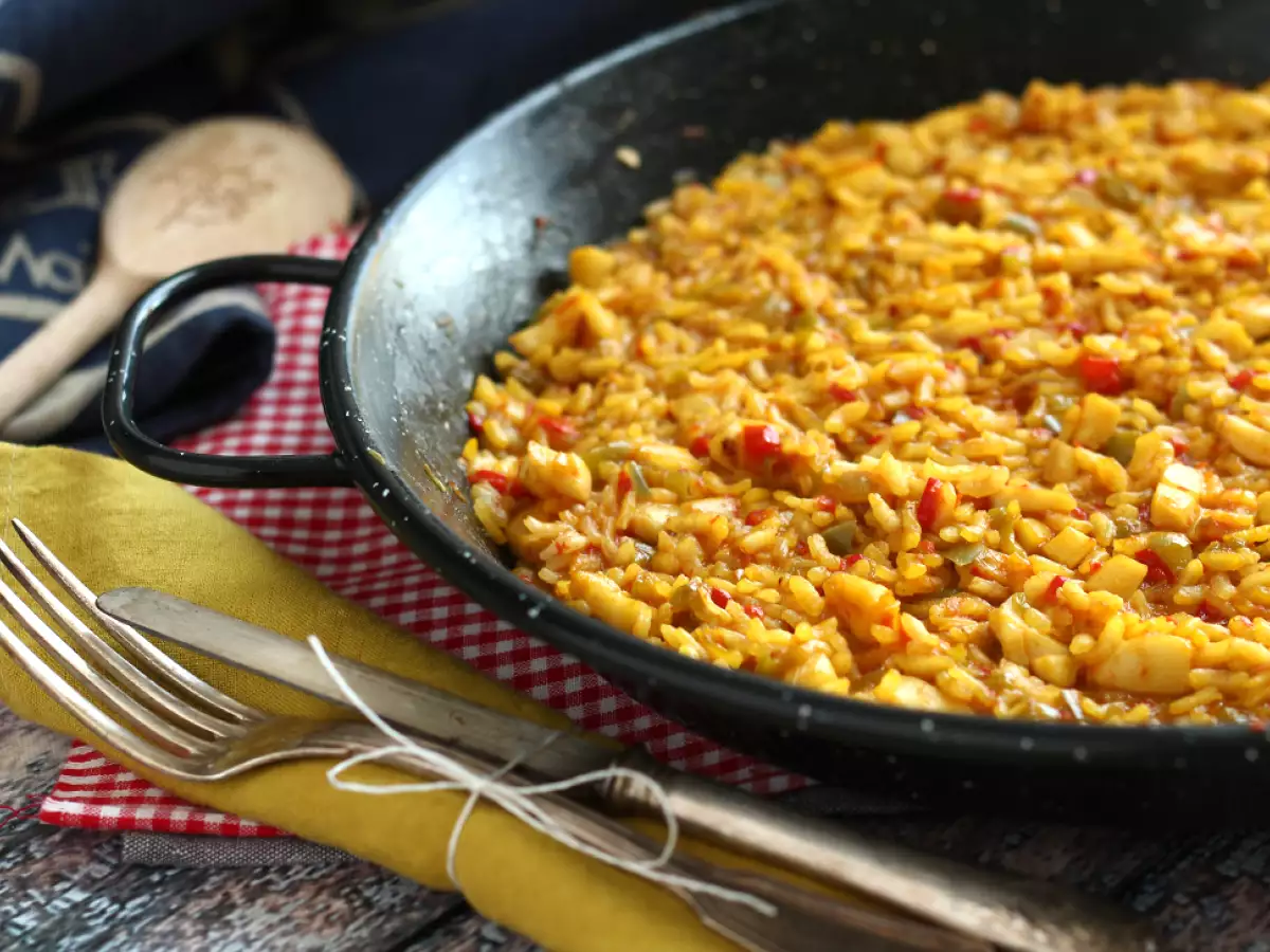 Opskrift Nemme ris med blæksprutte